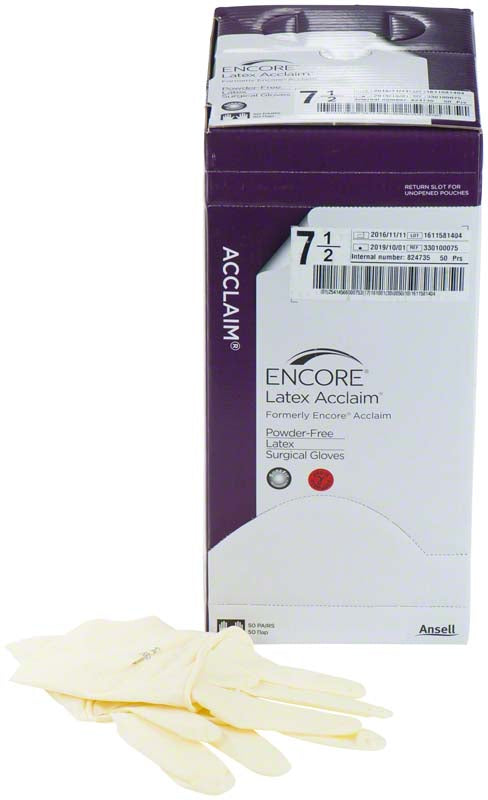 ENCORE® Latex Acclaim OP Handschuhe, puderfrei, 50 Stk, Gr. 7,5