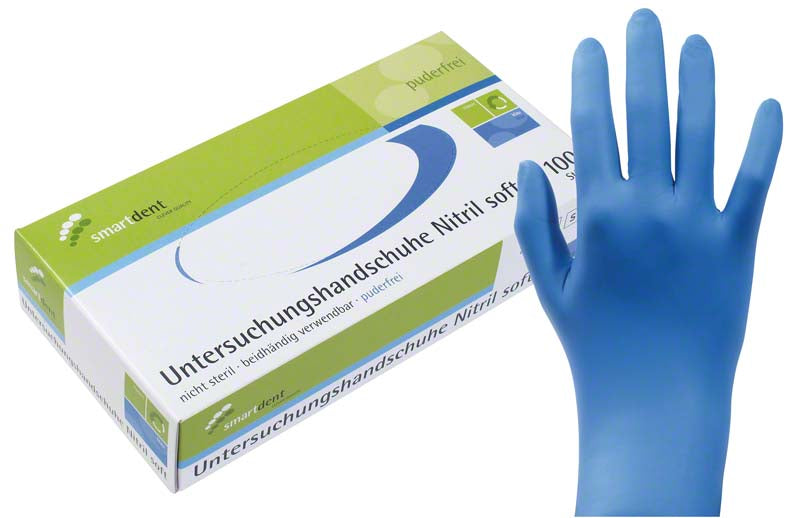 smart Nitril Untersuchungshandschuhe Soft, puderfrei, 100 Stk, blau, XS