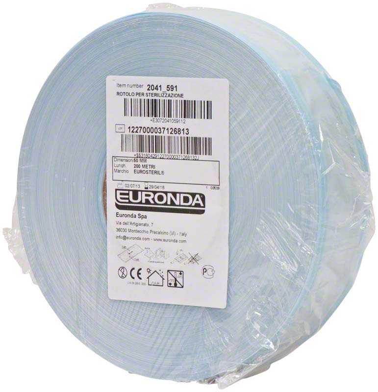 EUROsteril® Beutel Rolle für Sterilisationsgut, 200 m, 5 cm