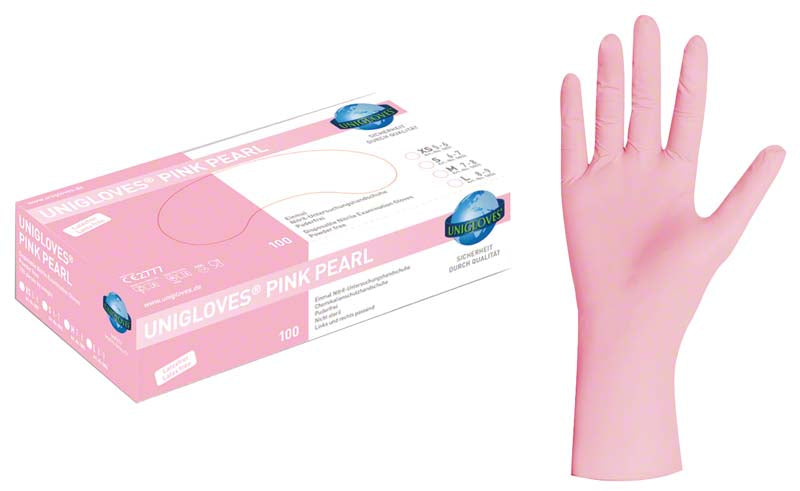 PINK PEARL Nitril Untersuchungshandschuhe, 100 Stk, pink, S