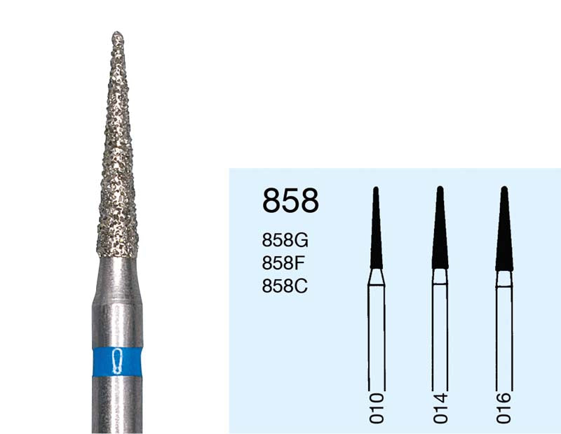 Omni Diamanten 858 für FG, 19 mm, grün grob, Konus Spitze ISO 016