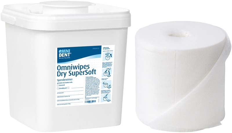 Omniwipes Dry SuperSoft Flächendesinfektionstücher trocken, 28x30 cm, 2 Rollen a 90 Tücher