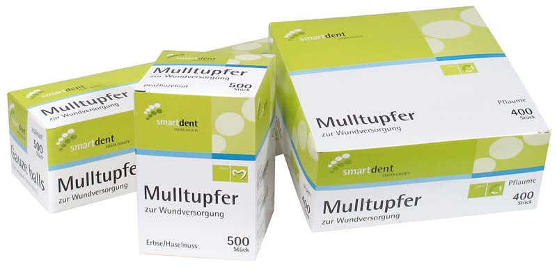 smart Mulltupfer unsteril, 400 Stk, Haselnuss