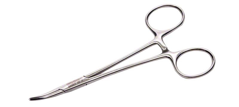 Arterienklemme anatomisch, 125 mm, gebogen