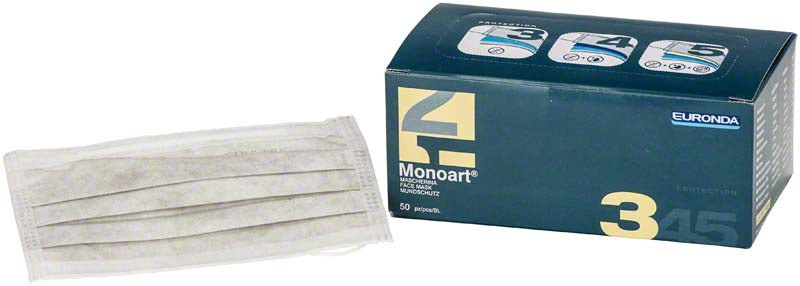 Monoart® Mund-Nasen-Schutz Protection 3, Gummizug, 50 Stk, platin