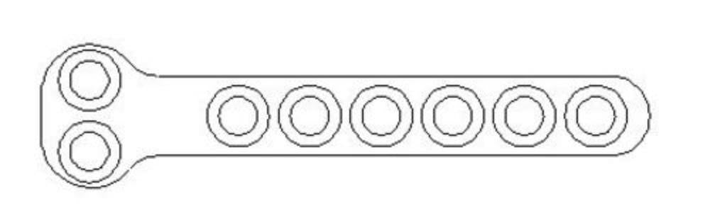 2,0/2,4/2,7 Hybrid-T-Platte, Schaft 36mm lang T20242736