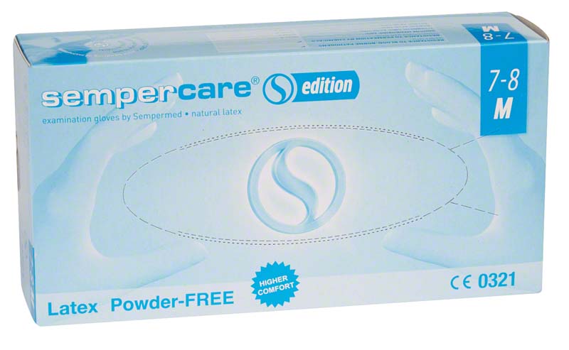 sempercare® Latex Untersuchungshandschuhe, puderfrei, naturweiß, M