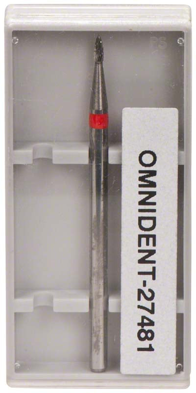 Omni Hartmetall Fräser, HP, kreuzverzahnt, rot fein, Fig 257, 3,5 mm