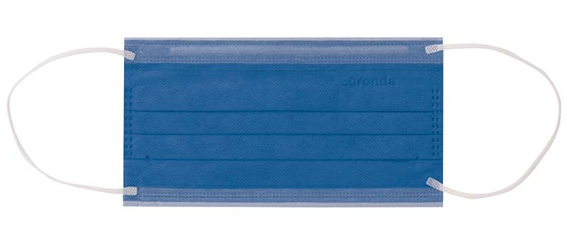Monoart® Mund-Nasen-Schutz Pro 4 Perfect Fit, Gummizug, 50 Stk, capriblau