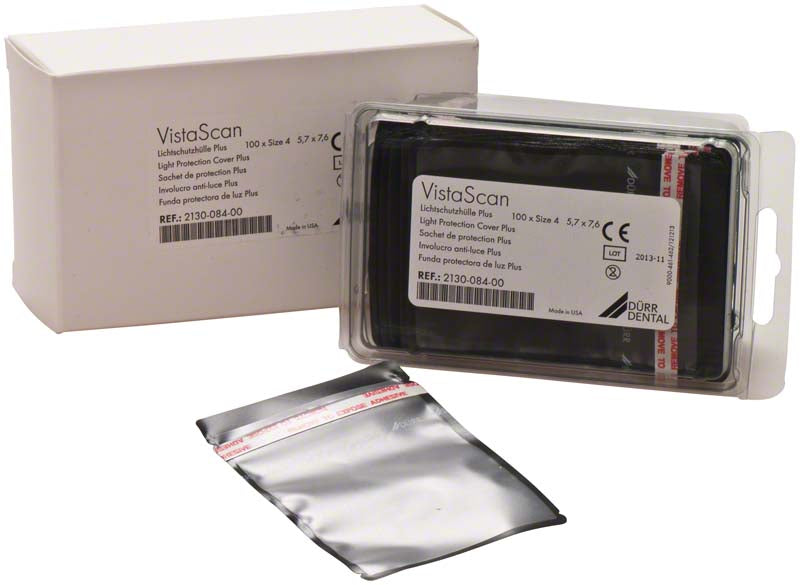 VistaScan Speicherfolienhüllen Plus, 100 Stk, 5,7 x 7,6 cm, Gr.4