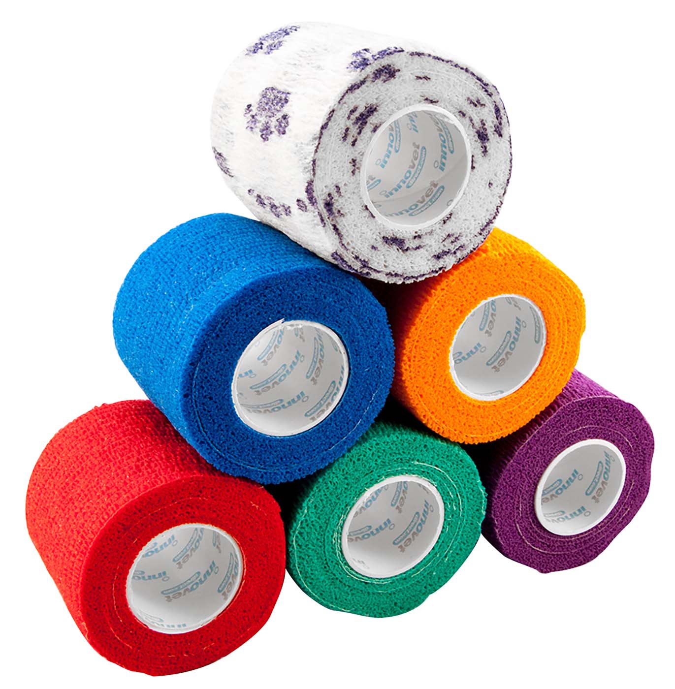 Dispovet elastische Kohesivbinden, 5 cm x 4,5 m, 36 Stk. farblich sortiert