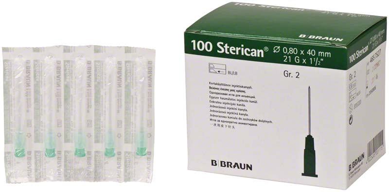 Sterican® Einmalkanüle, G21, grün, Ø 0,8 x 40 mm