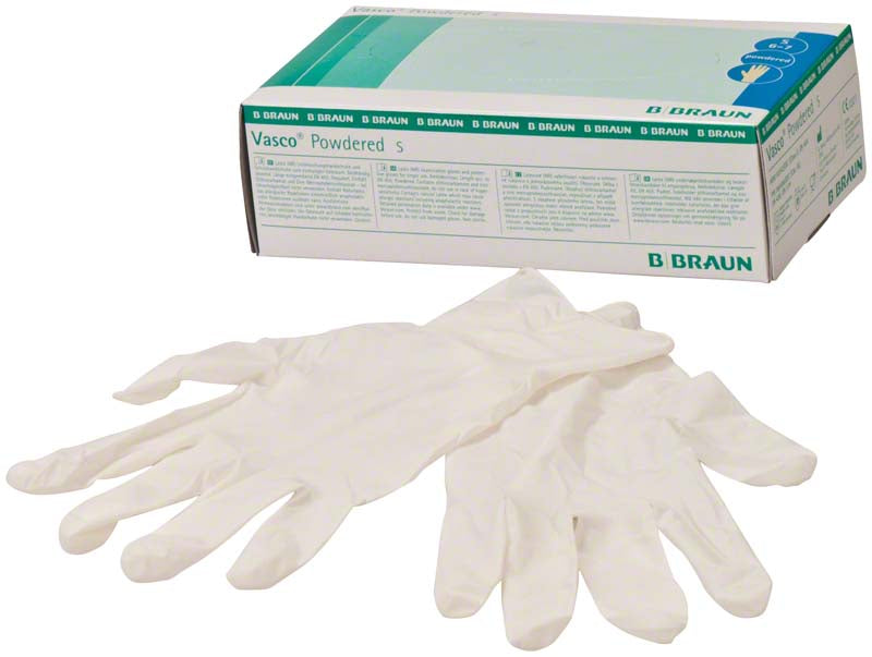 Vasco® Latex Untersuchungshandschuhe, gepudert, weiß, 100 Stk, Gr. 6-7
