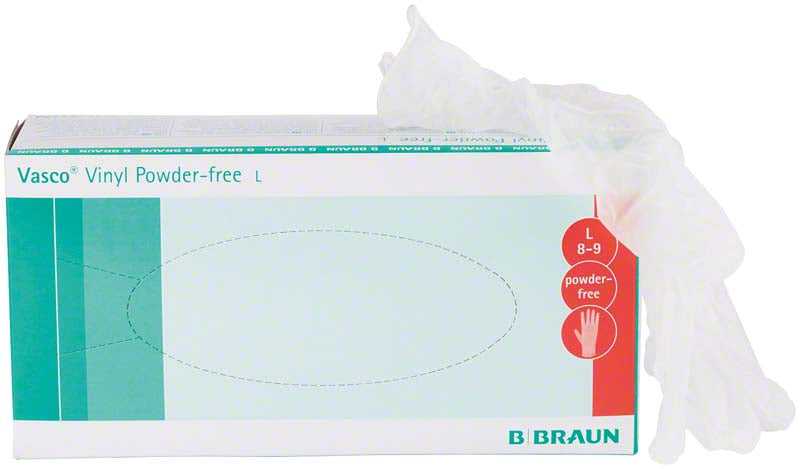 Vasco® Vinyl Untersuchungshandschuhe, puderfrei, weiß, 100 Stk, L
