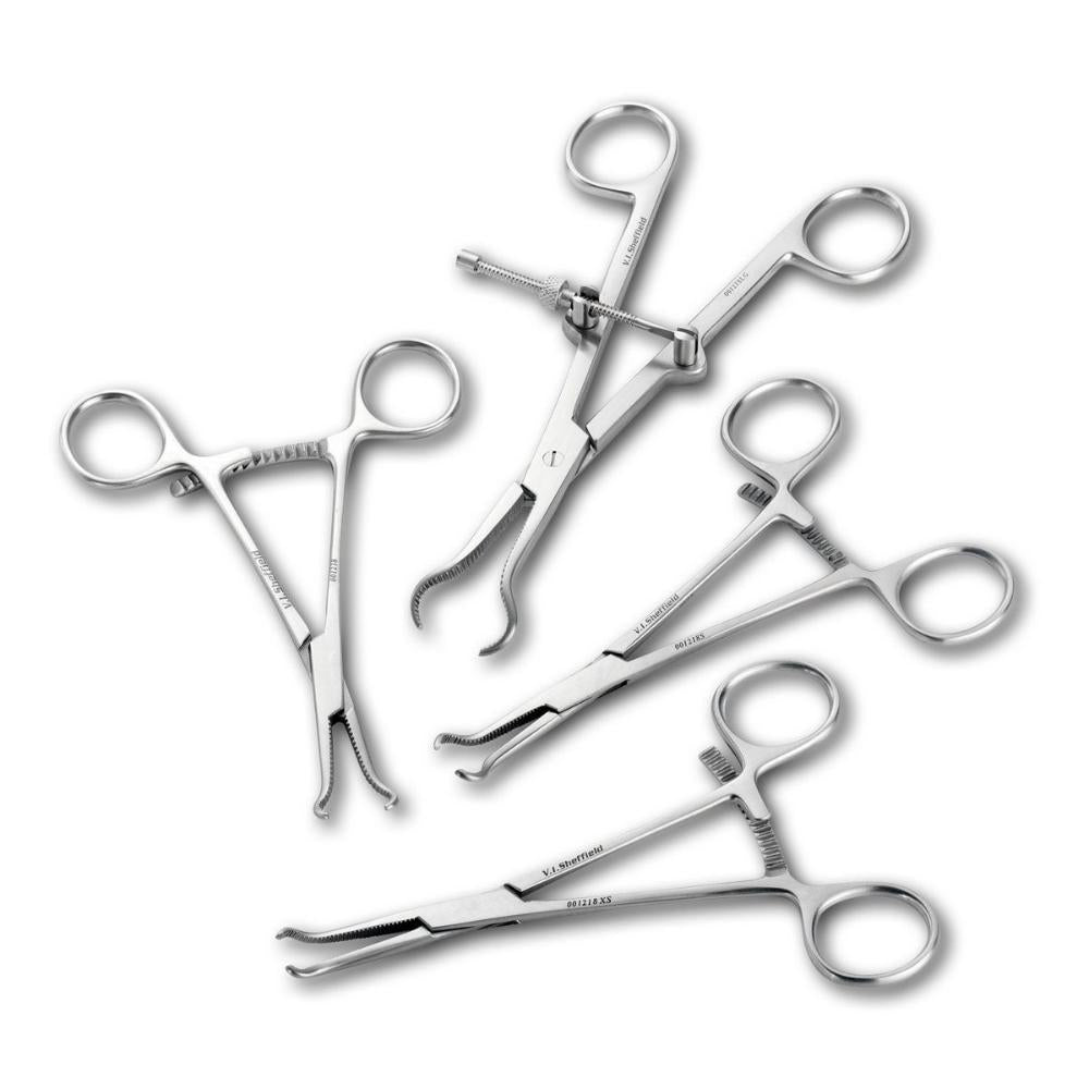 Knochenfasszange, gezahnt, mit Ratsche, Weite 12 mm, 180 mm (001218L)