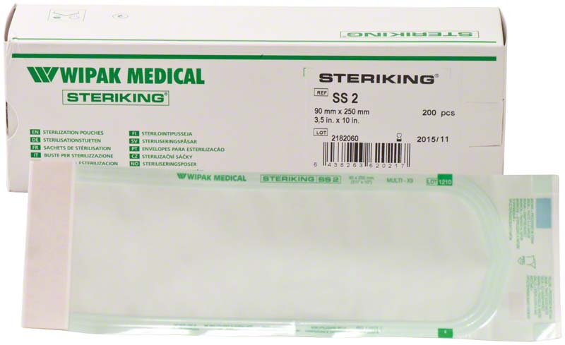 Sterilisationsbeutel, selbstklebend, 200 Stk, 9 x 25 cm