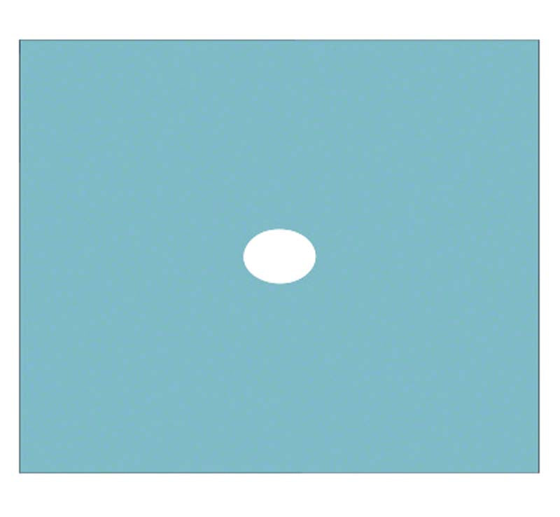 Lochtuch selbstklebend, Abdeckfolie, Loch oval 6x8 cm, 140 Stk, 50 x 60 cm