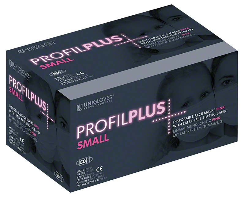 PROFIL PLUS SMALL OP Mund Nasen Schutz klein, Gummizug, 50 Stk, pink