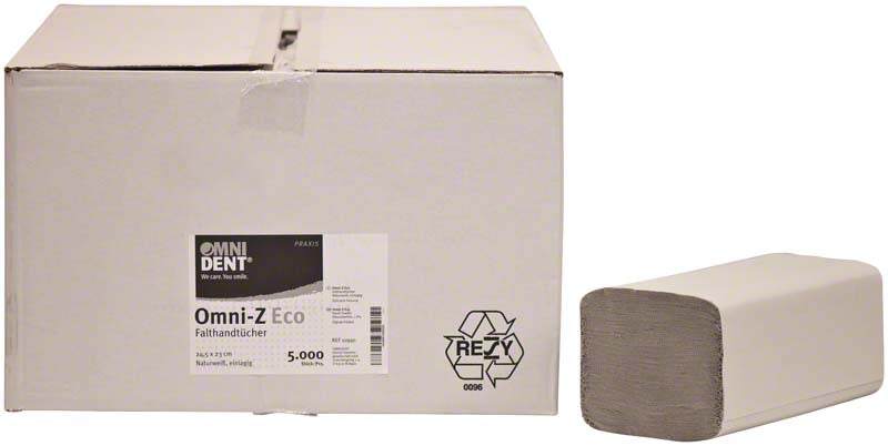 Omni-Z Eco Einmalhandtuch naturweiß, 25 x 23 cm, 5.000 Stk