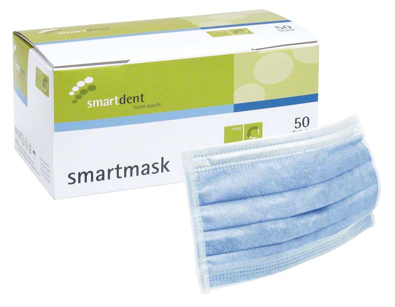 smartmask Mund-Nasen-Schutz, Gummizug, 50 Stk, blau