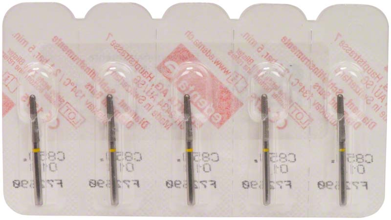 Omni Diamanten 850 für FG, 19 mm, gelb superfein, Konus rund ISO 018