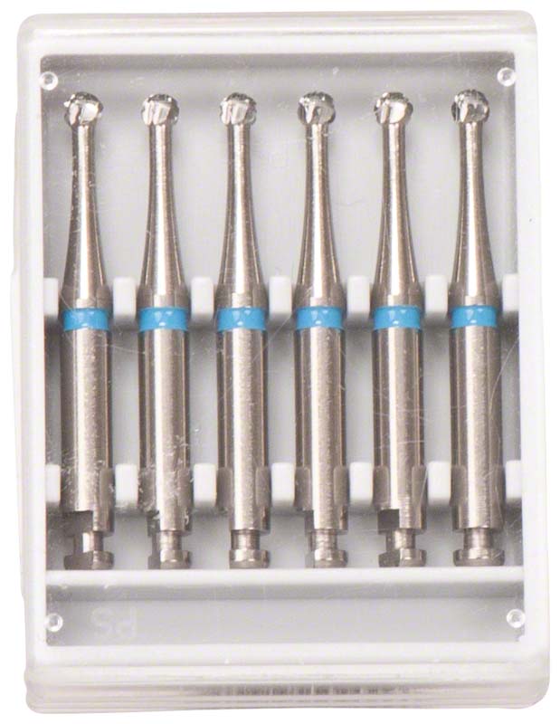 OmniRound Hartemtallbohrer, blau, RA = Winkelstück, ISO 018, Fig 004, 5 Stk