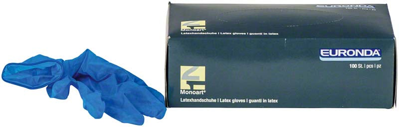 Monoart® Einmalhandschuhe Latex, puderfrei, 100 Stk, blau