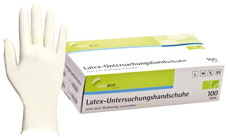 smart Latex-Untersuchungshandschuhe, puderfrei, 100 Stk, S