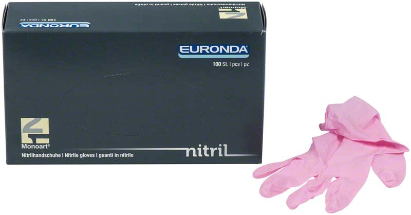 Monoart® Einmalhandschuhe Nitril, puderfrei, 100 Stk, rosa