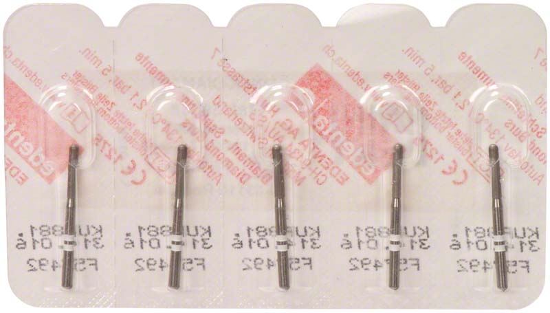 Omni K Diamantbohrer, weiß, FG, ISO 016, Fig 141, 8 mm, 5 Stk