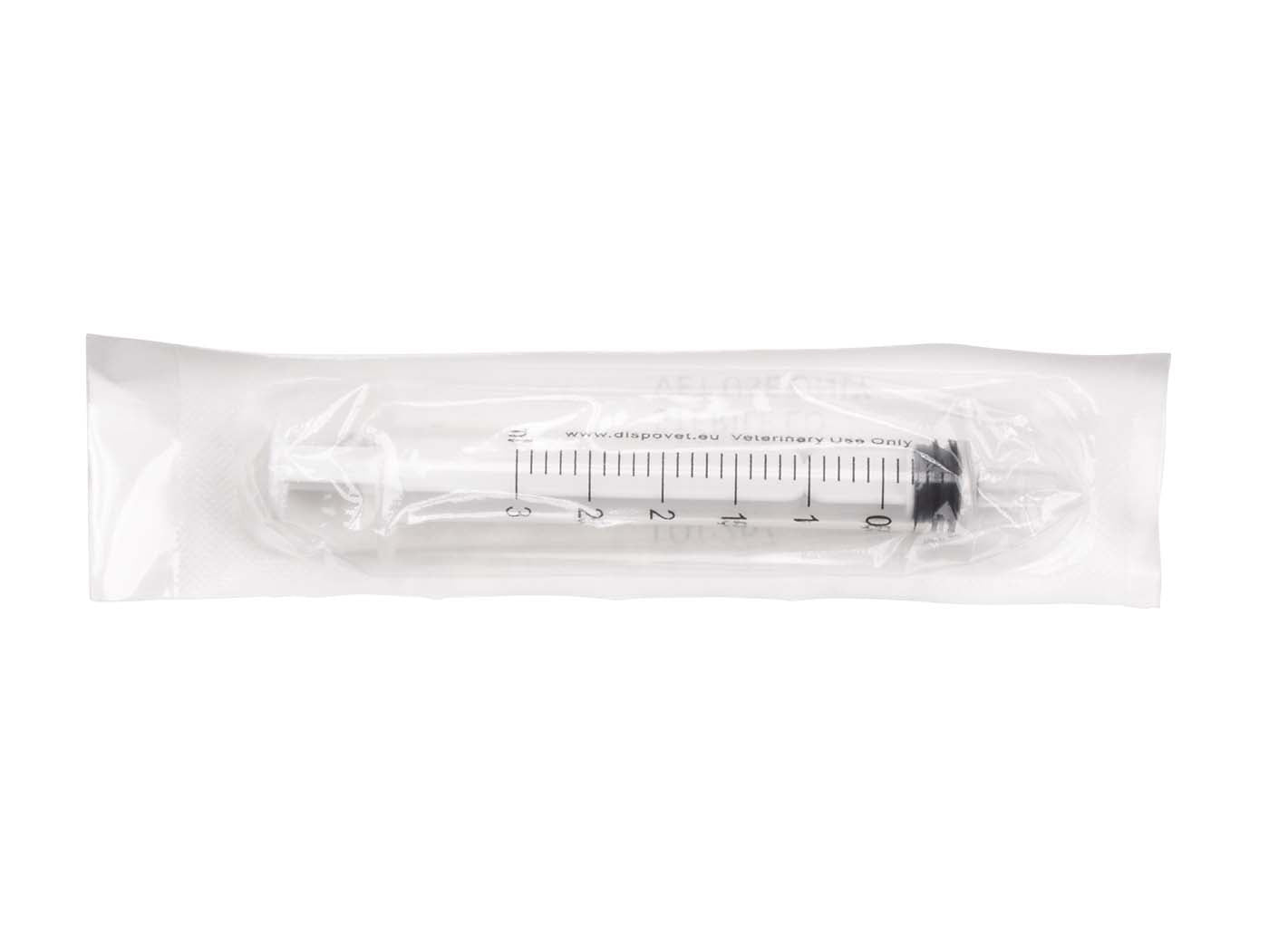 Dispovet® Einmalspritze 3-teilig, 3 ml, Luer,100 Stück
