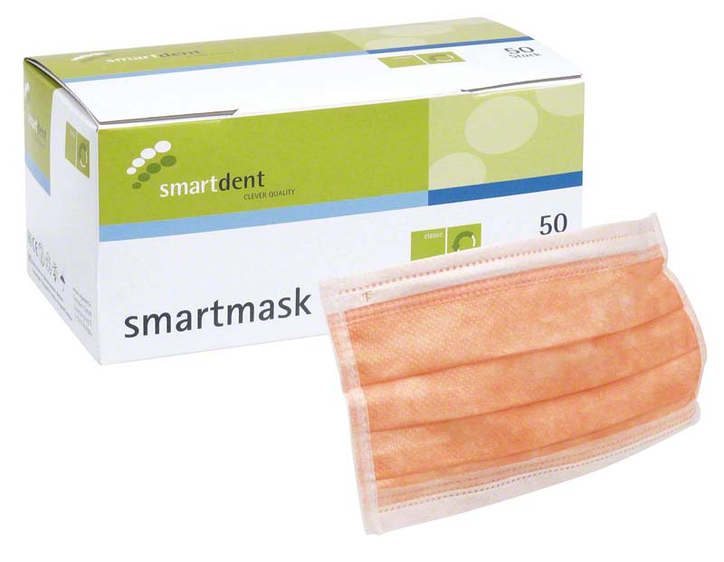 smartmask Mund-Nasen-Schutz, Gummizug, 50 Stk, orange