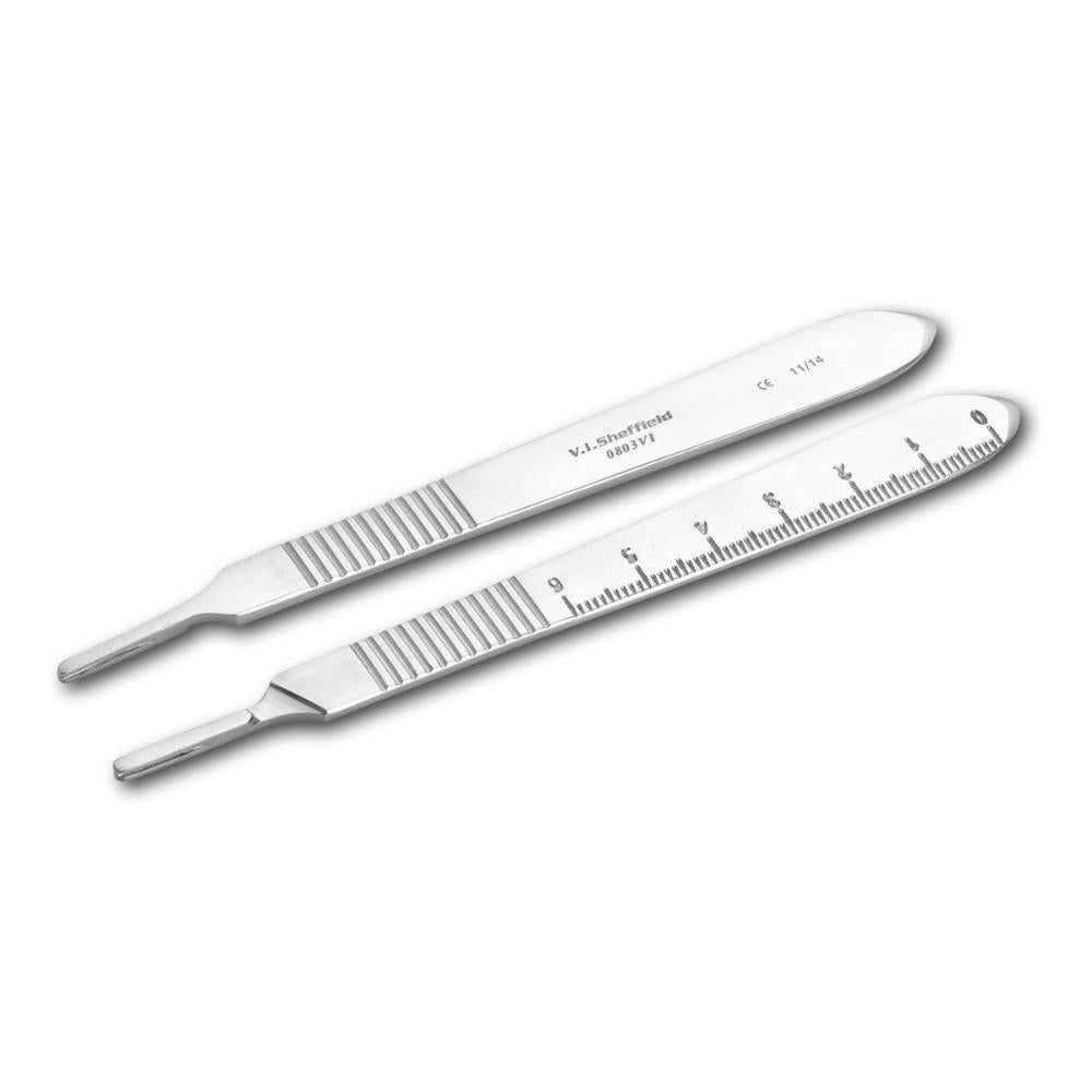 Skalpellgriff, Swann-Morton, Nr. 3, mit Skala, Griff 120mm (0803)