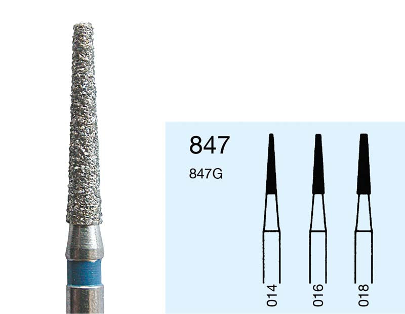 Omni Diamanten 847 für FG, 19 mm, grün grob, Konus flach ISO 018