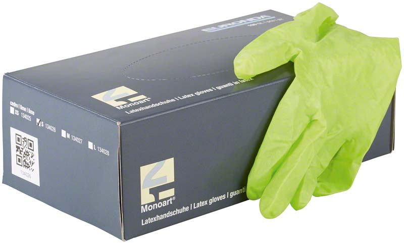 Monoart® Einmalhandschuhe Latex, puderfrei, 100 Stk, cedro