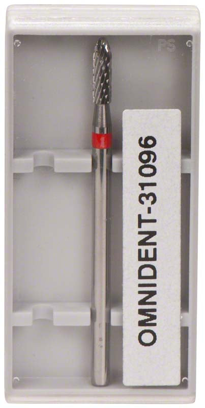 Omni Hartmetall Fräser, HP, kreuzverzahnt, rot fein, Fig 289, 8 mm