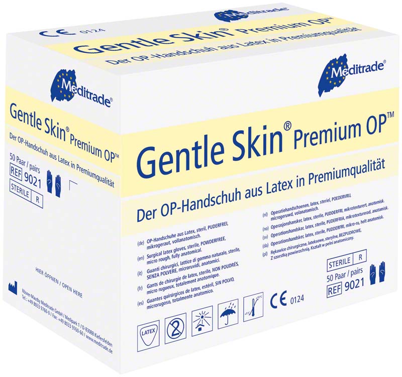 Gentle Skin® Premium OP™ OP Handschuhe, puderfrei, 50 Stk, Gr 9