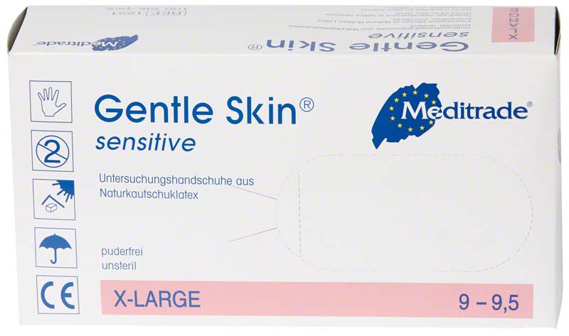 Gentle Skin® sensitive Latex Untersuchungshandschuhe, puderfrei, 100 Stk, XL