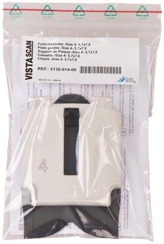 Folienkasette für Dental Speicherfolie, 5,7 x 7,5 cm, Größe 4, 1 Stk