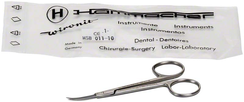 Chirurgische Schere, gebogen, 10,5 cm