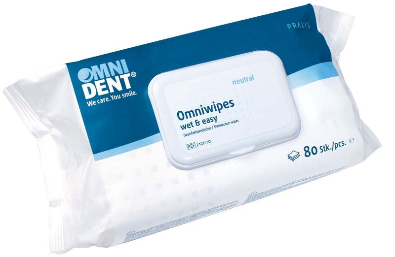 Omniwipes wet & easy Flächendesinfektionstücher, 20x30 cm, neutral, 80 Stk