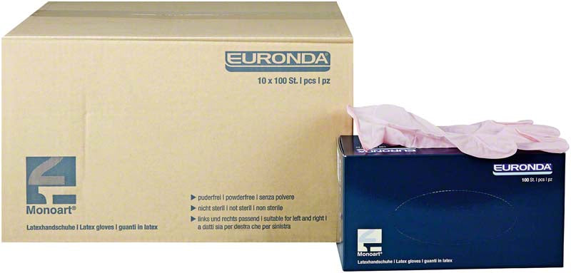 Monoart® Einmalhandschuhe Latex, puderfrei, 100 Stk, rosa