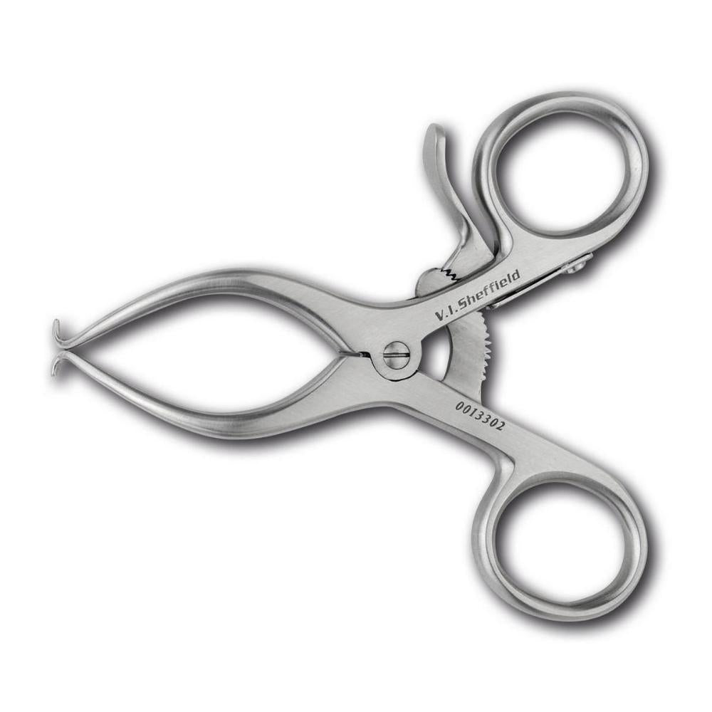 Gelpi Wundspreizer (Paar), fixierbar, gebogen, 90 mm lang, Spitze 15 mm weit (0013302/2)