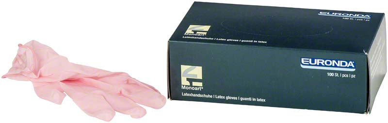 Monoart® Einmalhandschuhe Latex, puderfrei, 100 Stk, rosa