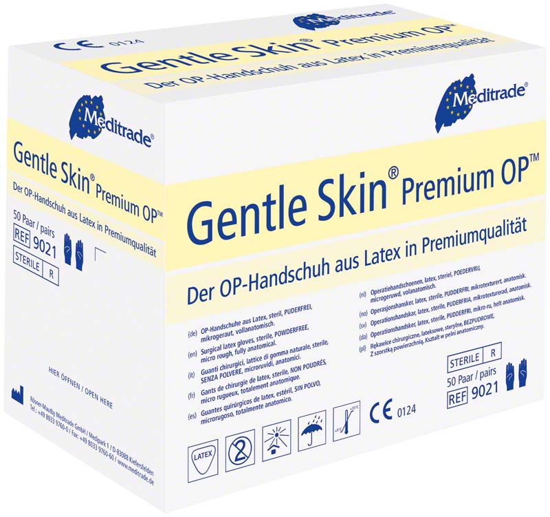 Gentle Skin® Premium OP™ OP Handschuhe, puderfrei, 50 Stk, Gr 8,5