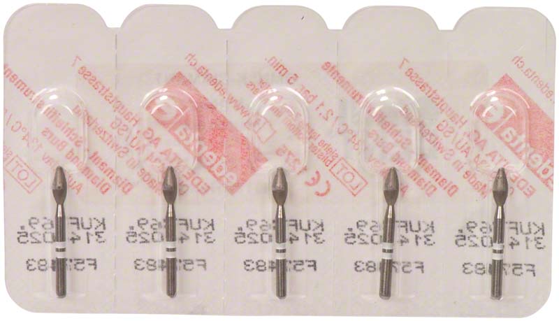 Omni K Diamantbohrer, weiß, FG, ISO 025, Fig 263, 5,5 mm, 5 Stk