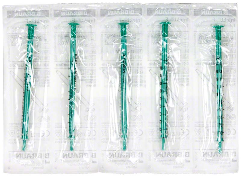 Injekt® Solo Einmal Spritzen, grün, Luer, 100 Stk, 1 ml