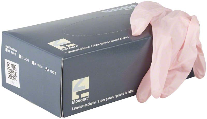 Monoart® Einmalhandschuhe Latex, puderfrei, 100 Stk, rosa