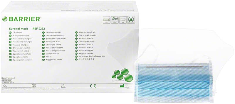 BARRIER® OPMaske Extra Protection inkl. Schutzschild, 50 Stk blau