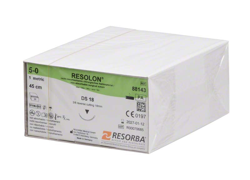 RESOLON, blau, 36 Stk, 45 cm, USP 5/0, DS18